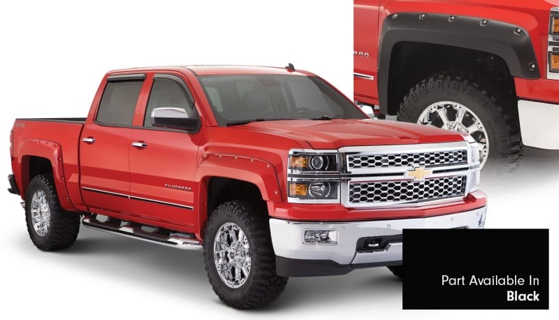 Bushwacker — Fender Flares Pocket Style-Color Black Smooth Finish 4 Pc
Pocket Style® Color Match Fender Flares