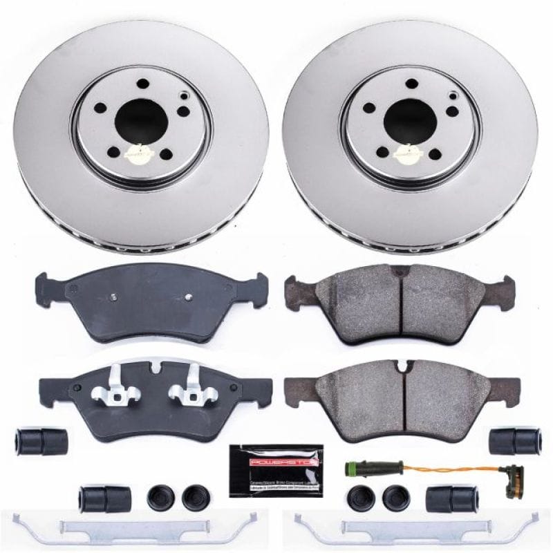 PowerStop — Genuine Geomet Coated Rotor and Carbon-Fiber Ceramic Brake Pad Kit