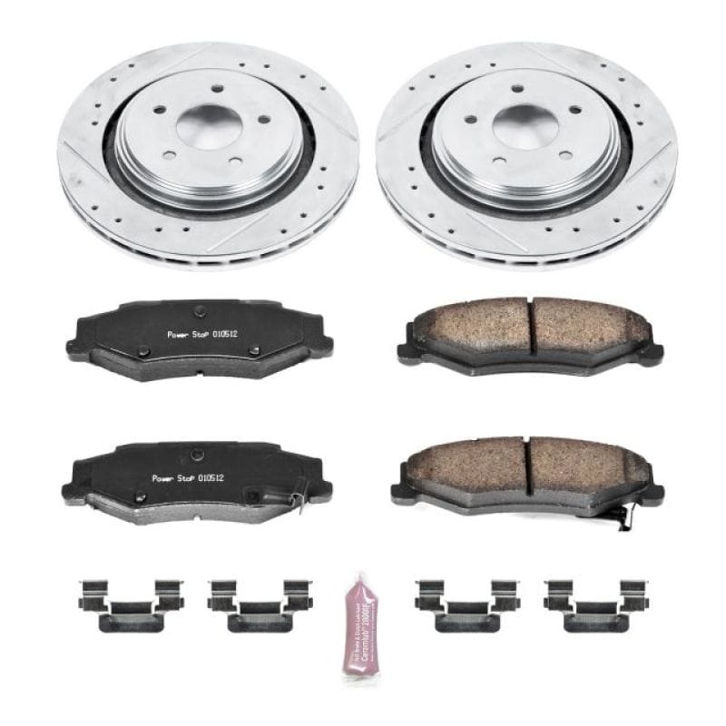 PowerStop — Z23 Daily Driver Carbon-Fiber Ceramic Brake Pad and Drilled & Slotted Rotor Kit