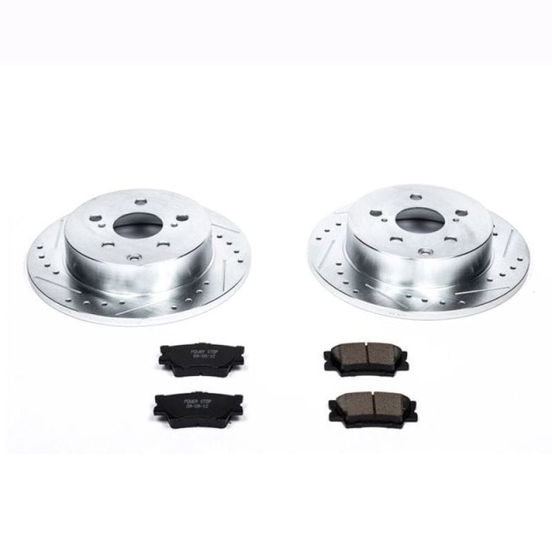 PowerStop — Z23 Daily Driver Carbon-Fiber Ceramic Brake Pad and Drilled & Slotted Rotor Kit
