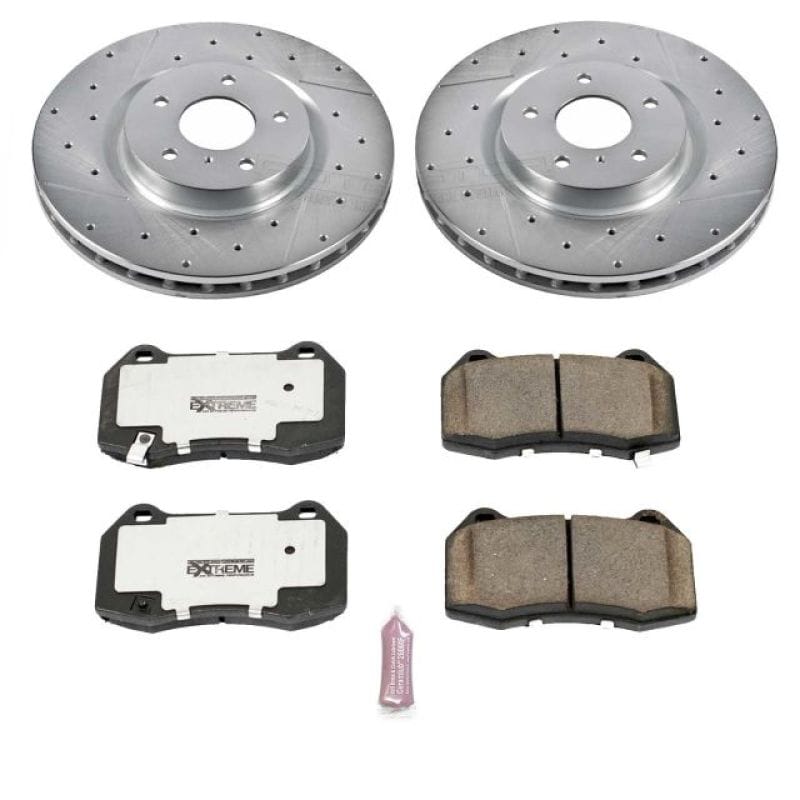 PowerStop — Z26 Street Performance Ceramic Brake Pad and Drilled & Slotted Rotor Kit