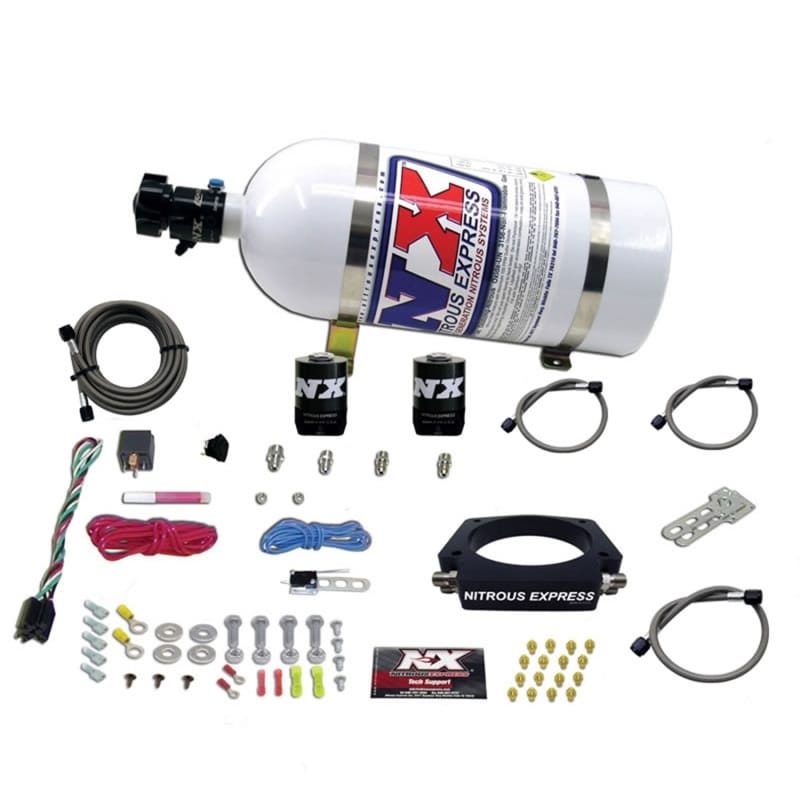 Nitrous Express — LS 90mm PLATE SYSTEM (50-400HP) W/ 10LB BOTTLE
Nitrous Oxide Injection System Kit