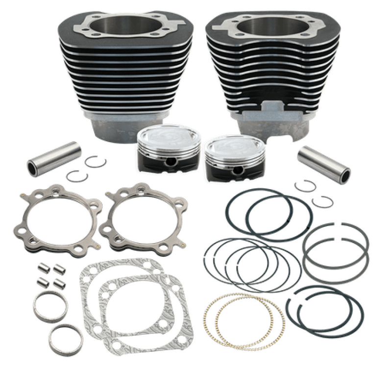 S&S Cycle — S&S Cycle 99-06 BT 4 1/8in Low Compression Bore Cylinder & Pistons Kit For 124in Hot Set Up Kit