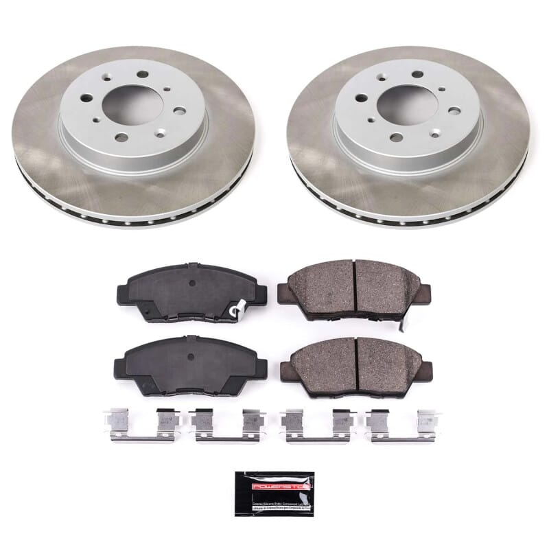 PowerStop — Semi-Coated Rotor and Low-Dust Ceramic Brake Pad Kit