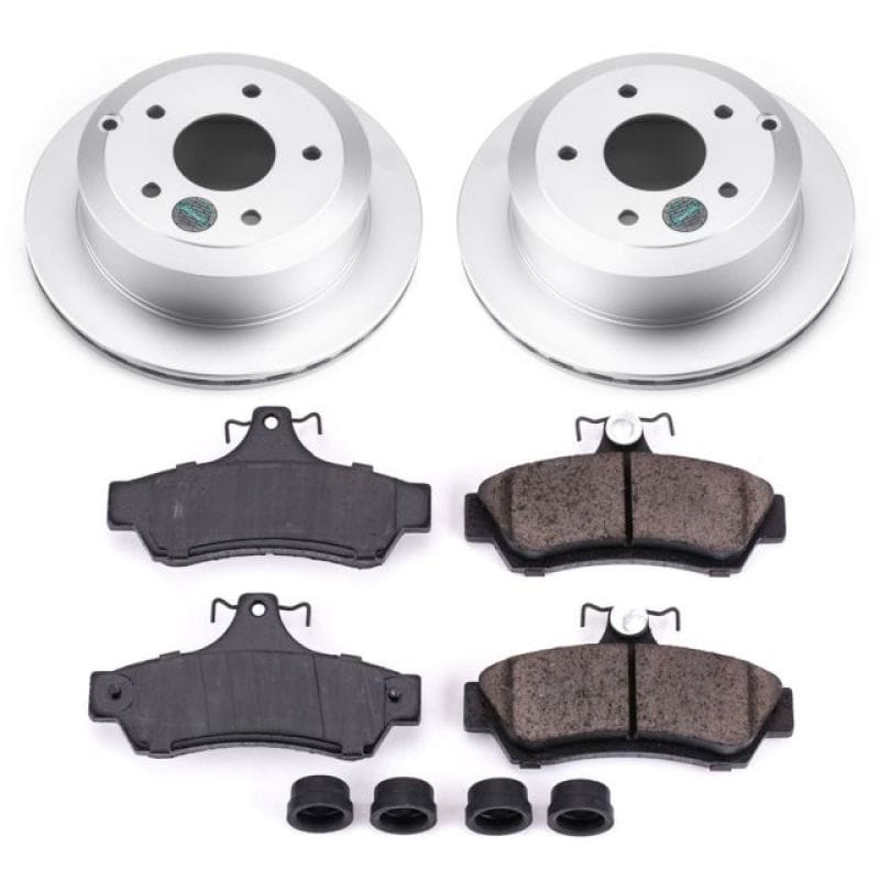 PowerStop — Genuine Geomet Coated Rotor and Low-Dust Ceramic Brake Pad Kit
