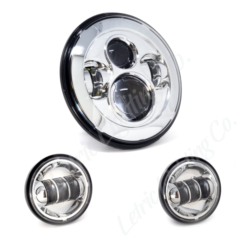 Letric Lighting — Letric Lighting 7in Led Hdlght W/Pass Lmps Chr
