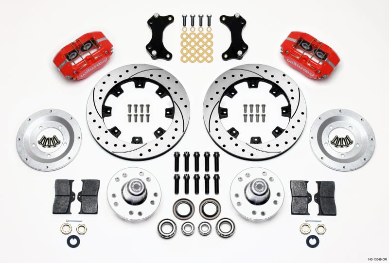 Wilwood — KIT,FRONT,WWE PRO SPINDLE,DP-DB,12.19 ROTOR,DRILLED,RED