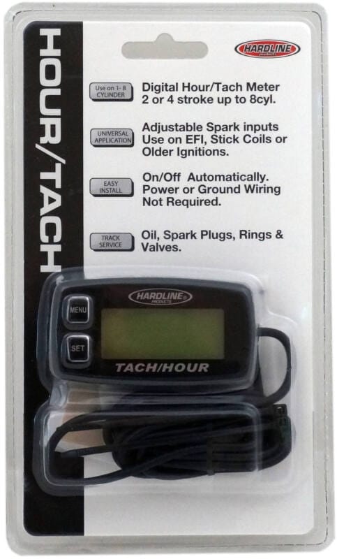 Hardline — Hardline Hour Tachometer Meter Up To 8 Cylinders