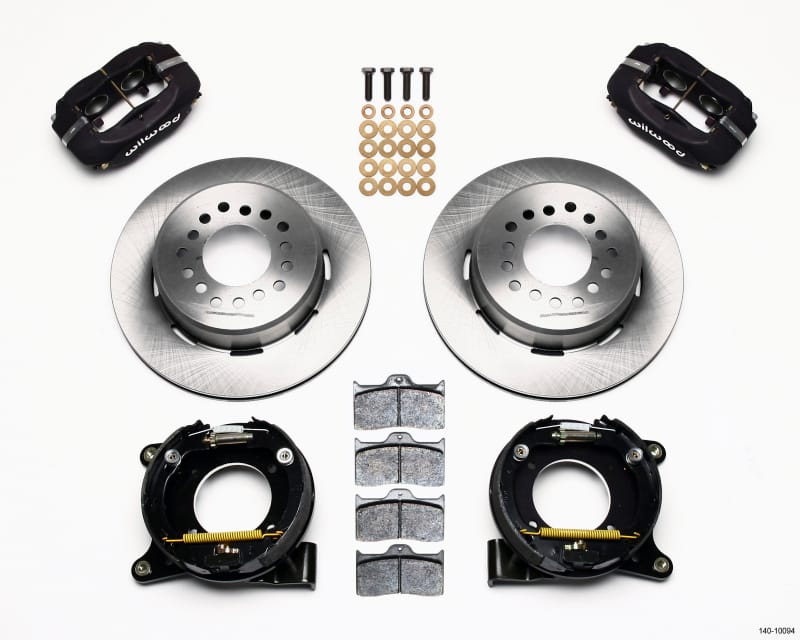Wilwood — KIT,REAR,DISC/DRUM,C10 CHEVY 63-87,5 LUG 2.42 OFFSET,1PC,BLACK POWDER COAT