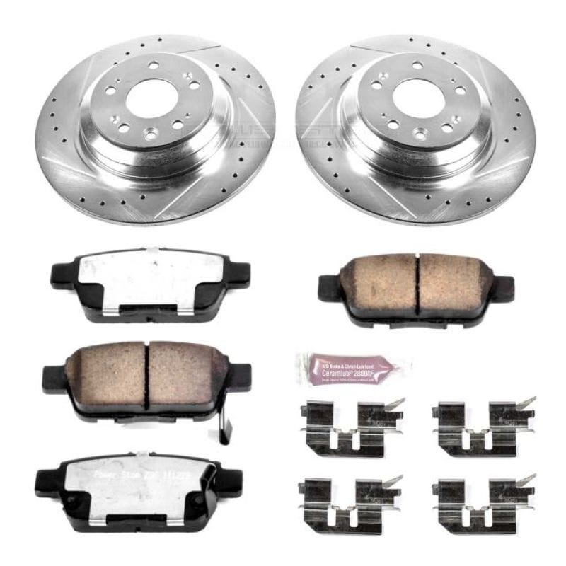 PowerStop — Z36 Truck and SUV Carbon-Fiber Ceramic Brake Pad and Drilled & Slotted Rotor Kit