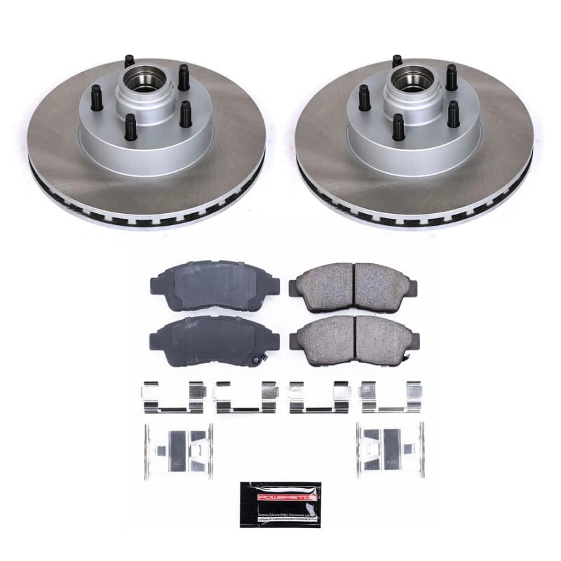 PowerStop — Semi-Coated Rotor and Low-Dust Ceramic Brake Pad Kit