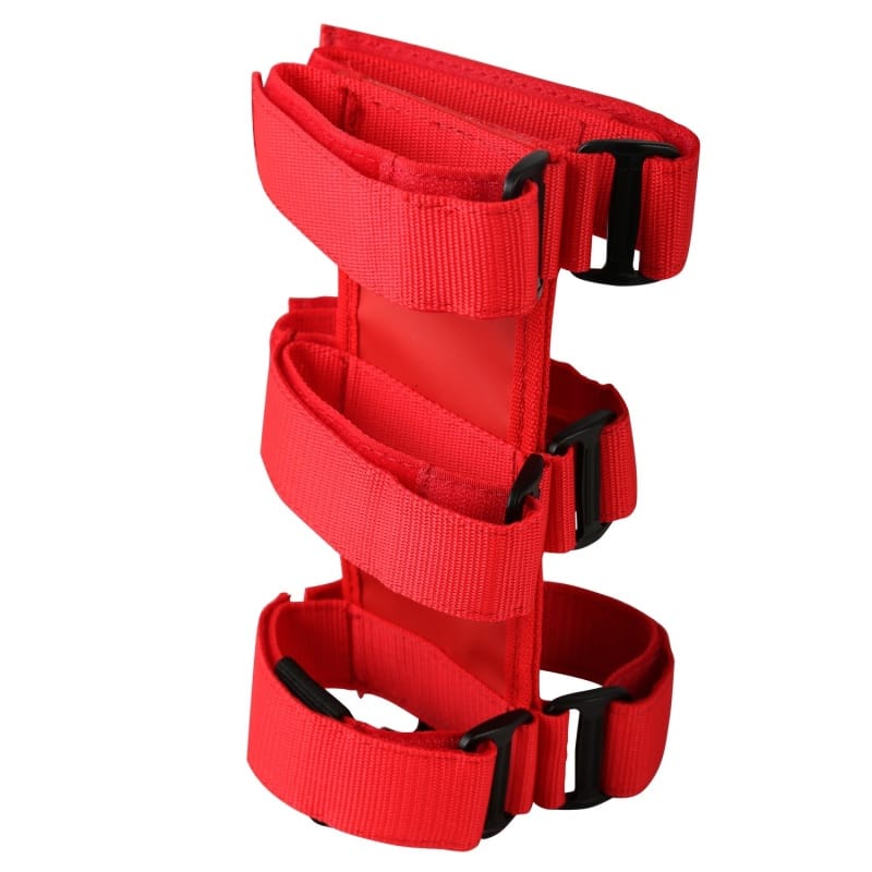 Rugged Ridge — Fire Extinguisher Holder, Sport Bar Mounted, Red; 55-21 CJ/Wrangler
Fire Extinguisher Holder
