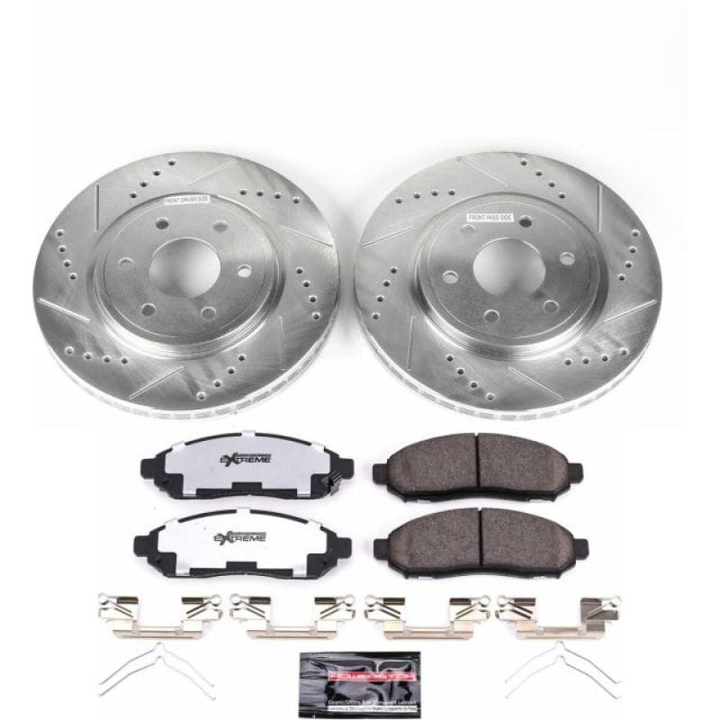 PowerStop — Z36 Truck and SUV Carbon-Fiber Ceramic Brake Pad and Drilled & Slotted Rotor Kit
