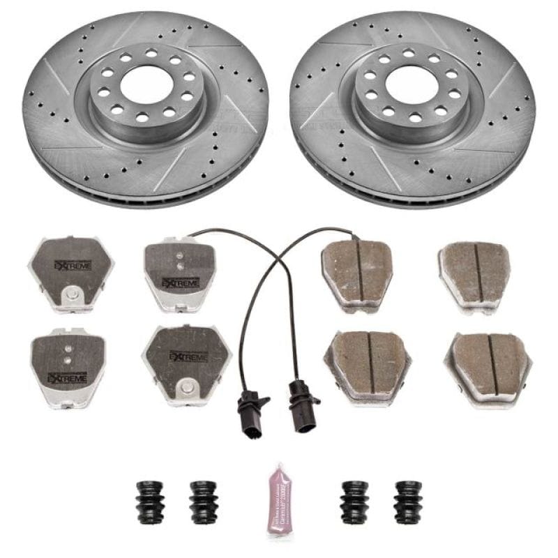PowerStop — Z26 Street Performance Ceramic Brake Pad and Drilled & Slotted Rotor Kit