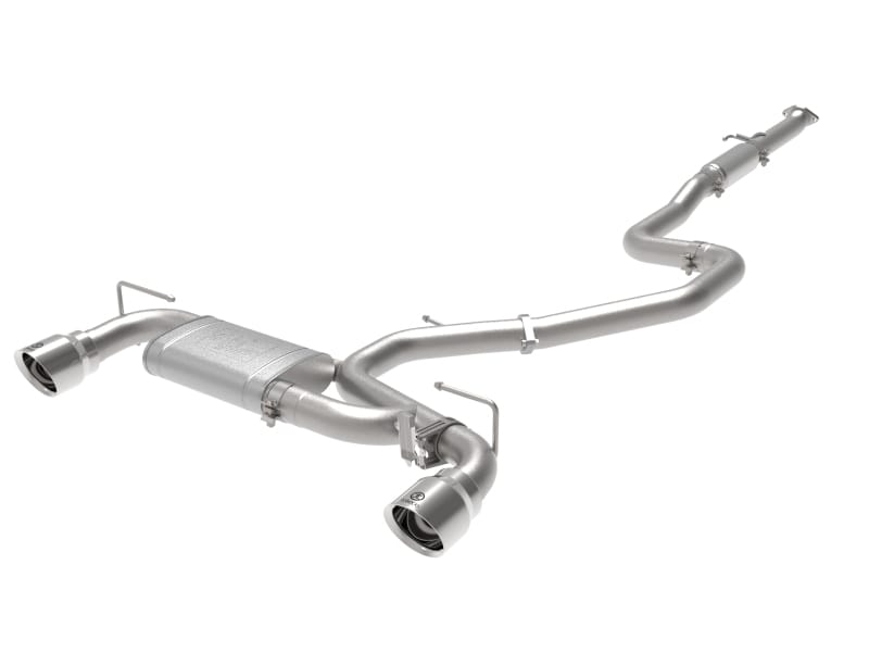 aFe — Takeda 3 IN 304 Stainless Steel Cat-Back Exhaust w/ Polished Tips