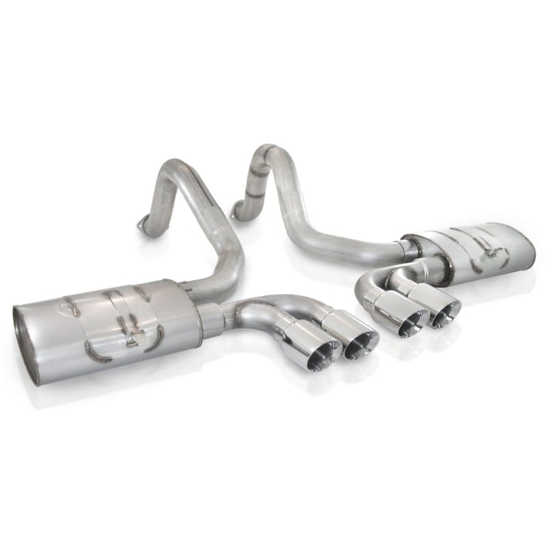 Stainless Works — Stainless Works Axleback Dual Turbo Chambered Mufflers Factory Connect