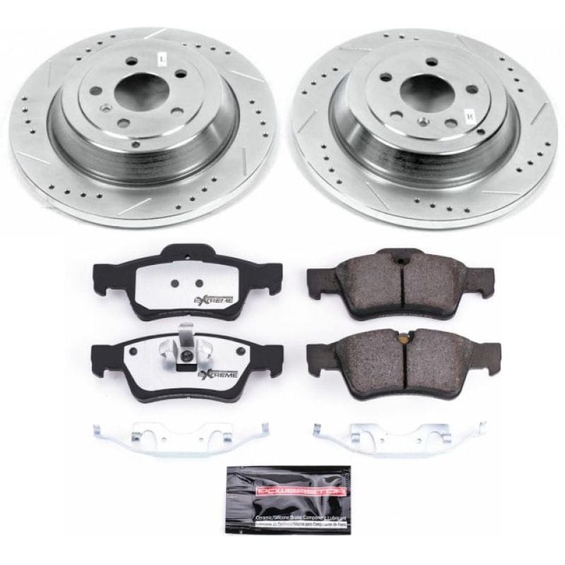 PowerStop — Z26 Street Performance Ceramic Brake Pad and Drilled & Slotted Rotor Kit