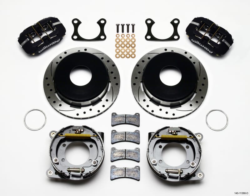 Wilwood — KIT,REAR,DISC/DRUM,BIG FORD,2.36 OFFSET CURRIE,1PC 11.00,SRP,BLACK PWD CT