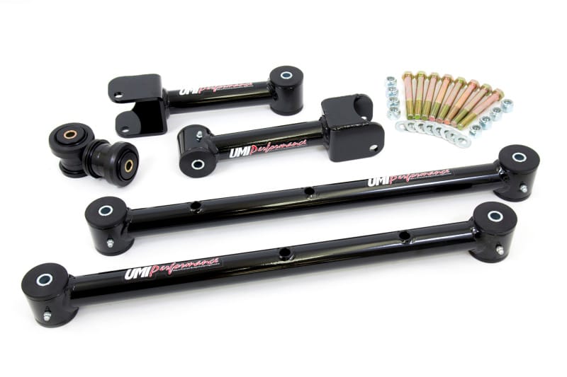 UMI Performance — Rear A-Body kit: tubular control arms, bushings & hardware for strength.