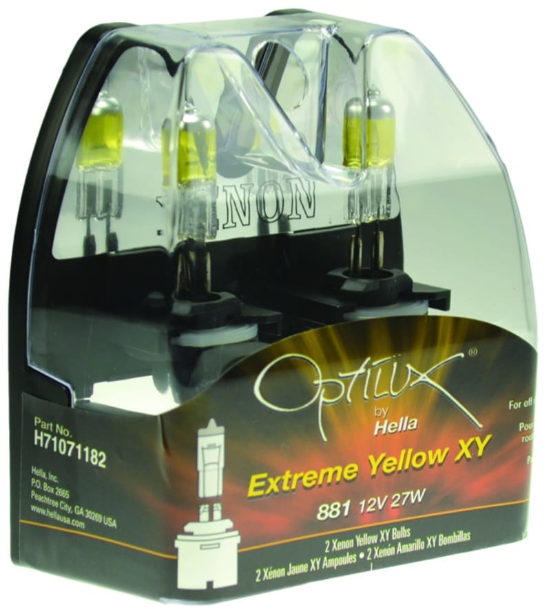 Hella — Hella Optilux 881 12V Xenon Yellow XY Bulb
881 Halogen Bulb
Bulb