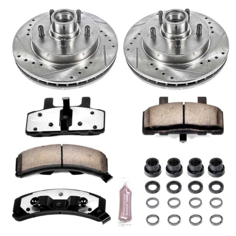PowerStop — Z36 Truck and SUV Carbon-Fiber Ceramic Brake Pad and Drilled & Slotted Rotor Kit