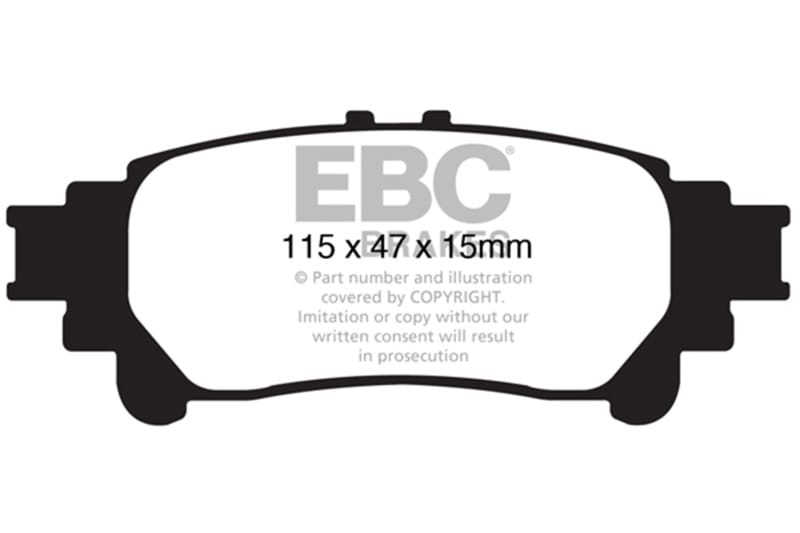 EBC — EBC 13+ Lexus GS350 3.5 RWD Ultimax2 Rear Brake Pads
Disc Brake Pad