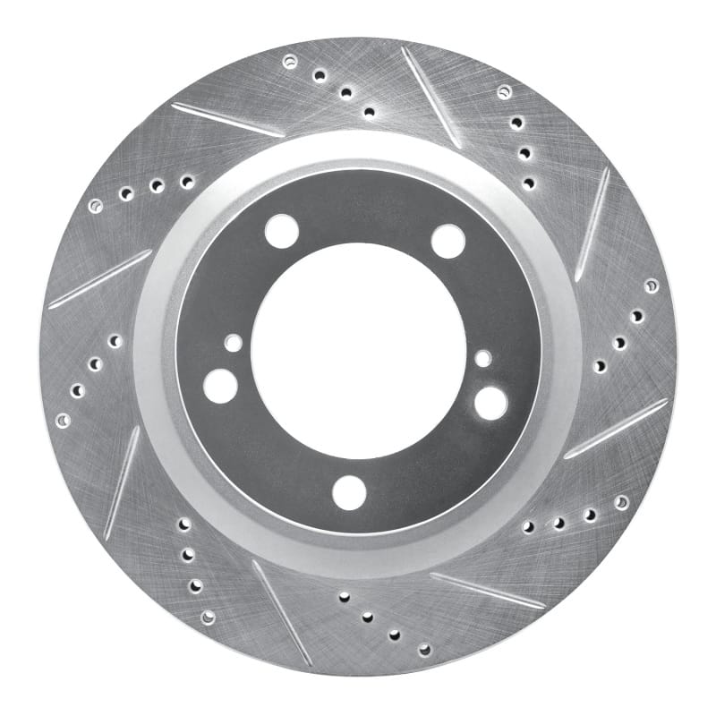 DFC — DFC Brake Rotor - Drilled and Slotted - Silver