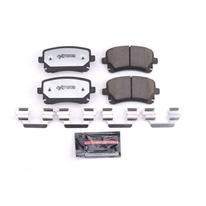 PowerStop — PowerStop - Z26 Performance Carbon-Fiber Ceramic Brake Pads with Hardware Kit