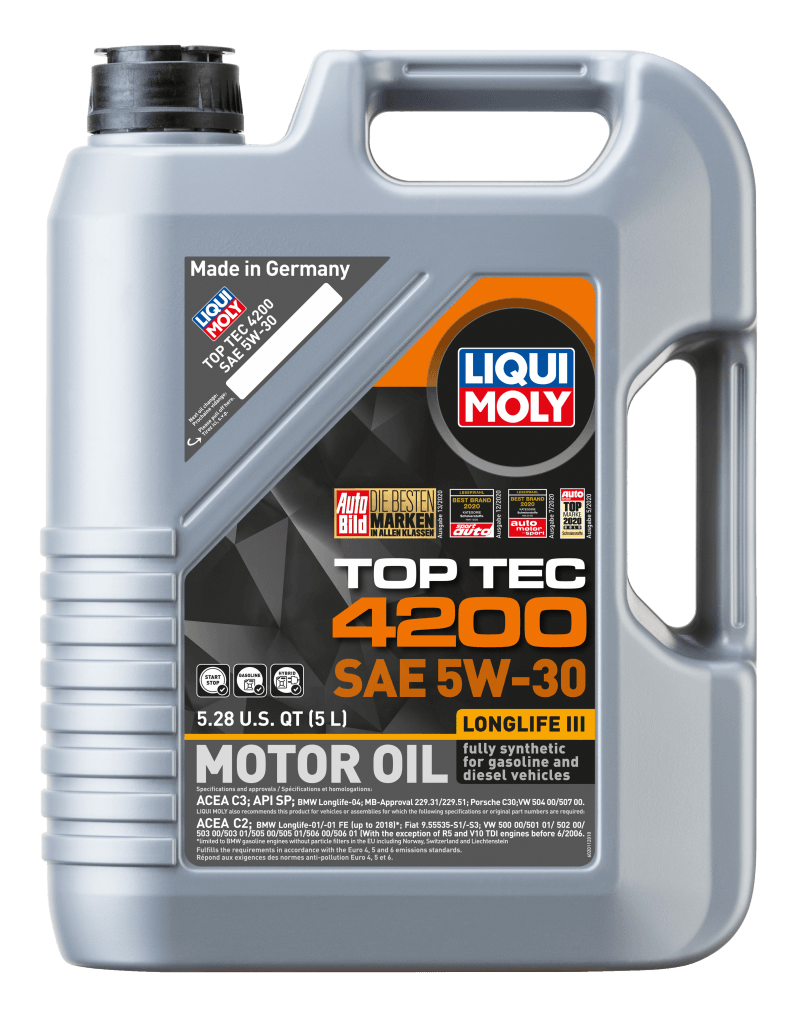 LIQUI MOLY — Top Tec 4200 SAE 5W-30 New Generation
Top Tec 4200 SAE 5W-30