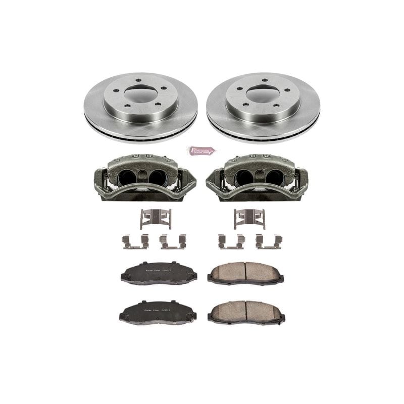 PowerStop — OE Stock Replacement Low-Dust Ceramic Brake Pad, Rotor and Caliper Kit