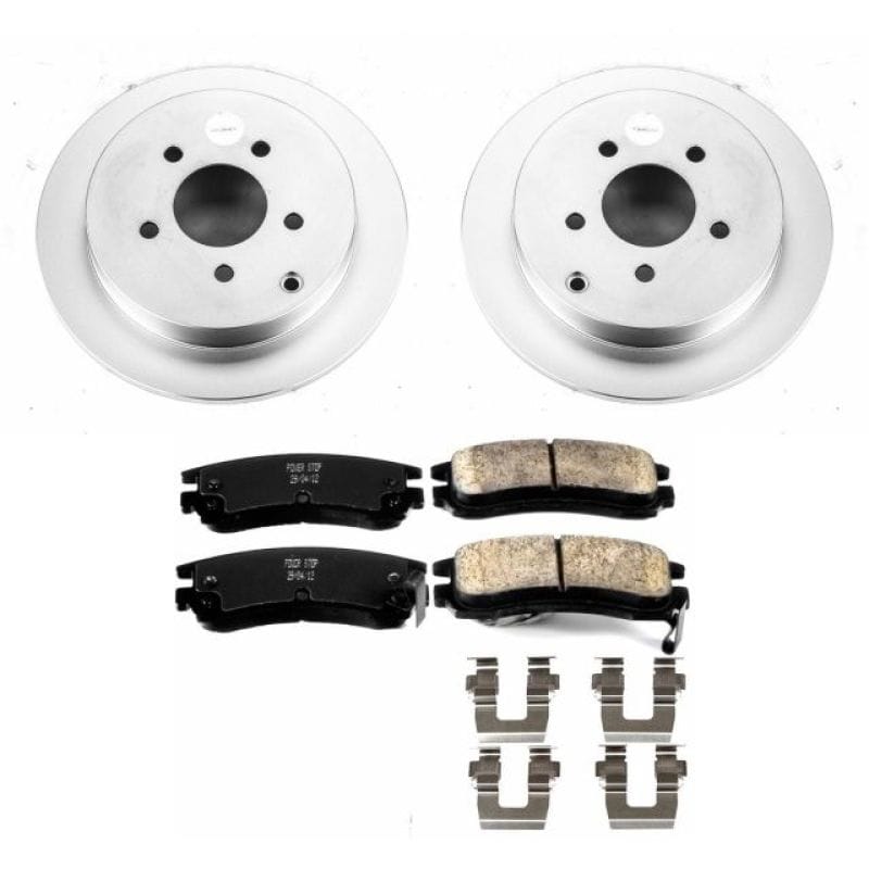 PowerStop — Genuine Geomet Coated Rotor and Low-Dust Ceramic Brake Pad Kit