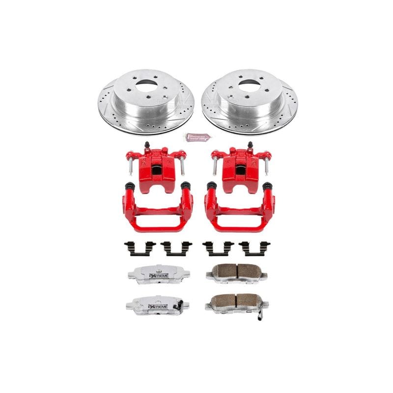 PowerStop — Z26 Street Performance Ceramic Brake Pad, Drilled Slotted Rotor, and Caliper Kit