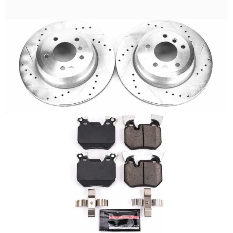 PowerStop — Z23 Daily Driver Carbon-Fiber Ceramic Brake Pad and Drilled & Slotted Rotor Kit