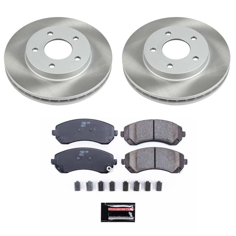 PowerStop — Semi-Coated Rotor and Low-Dust Ceramic Brake Pad Kit