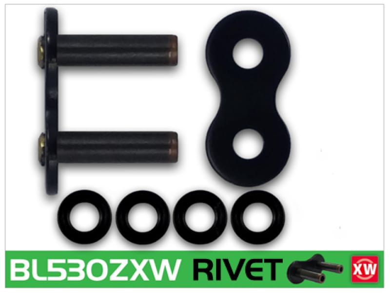 RK Chain — RK Chain BL530ZXW-RIVET - Black Scale