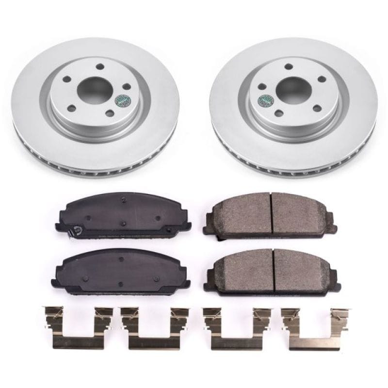 PowerStop — Genuine Geomet Coated Rotor and Low-Dust Ceramic Brake Pad Kit