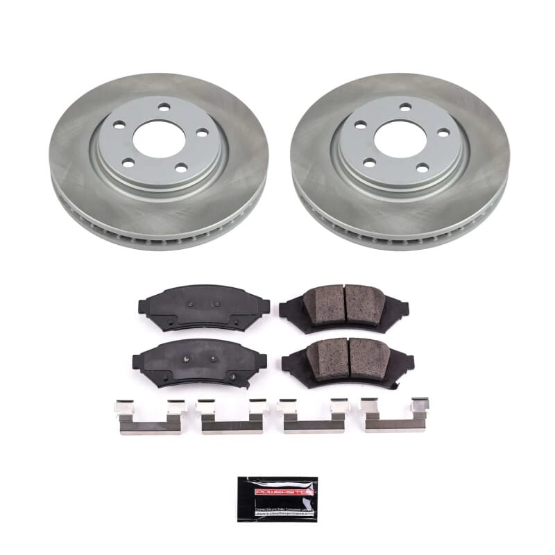 PowerStop — Semi-Coated Rotor and Low-Dust Ceramic Brake Pad Kit