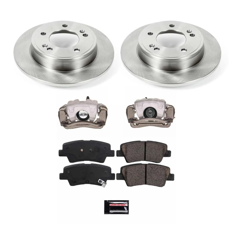 PowerStop — OE Stock Replacement Low-Dust Ceramic Brake Pad, Rotor and Caliper Kit