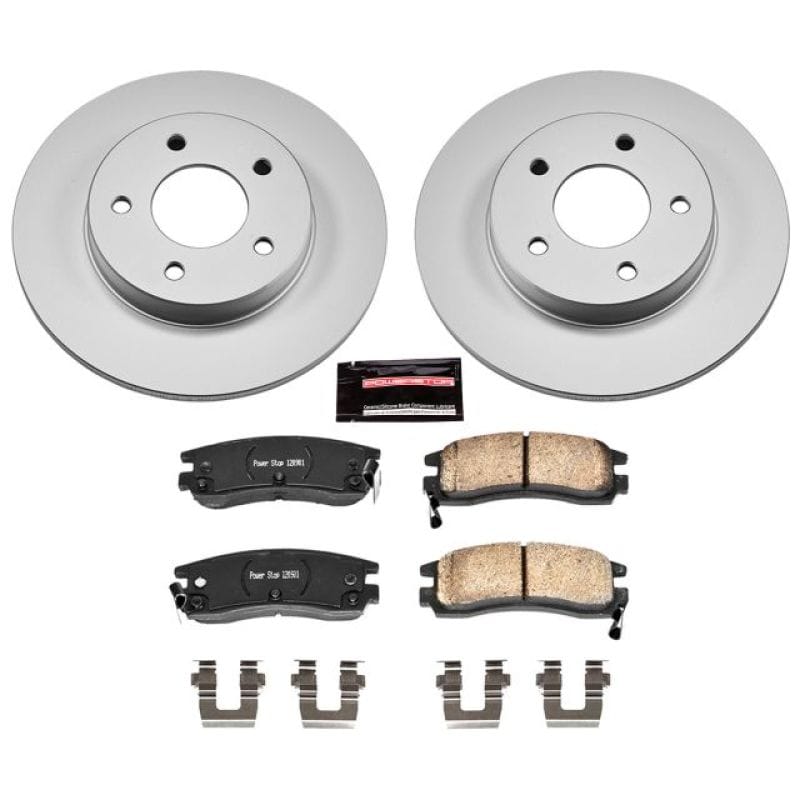 PowerStop — Genuine Geomet Coated Rotor and Low-Dust Ceramic Brake Pad Kit