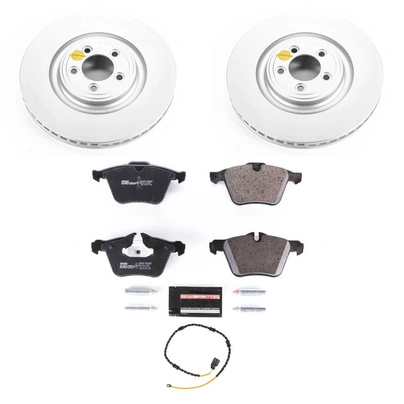 PowerStop — Genuine Geomet Coated Rotors, ECE-R90 Brake Pads + Hardware Kit