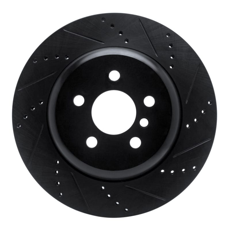 R1 Concepts — R1 Concepts Brake Rotor Drilled and Slotted Black