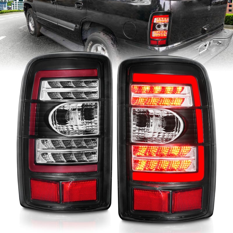 ANZO — ANZO 2000-2006 Chevrolet Tahoe LED Tail Lights w/ Clear Lens Black Housing