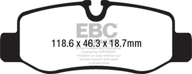 EBC — EBC 16+ Mercedes-Benz Commercial Metris Van Ultimax Rear Brake Pads
Disc Brake Pad
