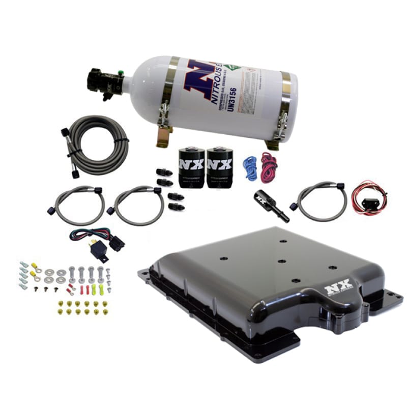 Nitrous Express — Hellcat Lid With Nitrous System (100-400HP) W/ 10LB Bottle