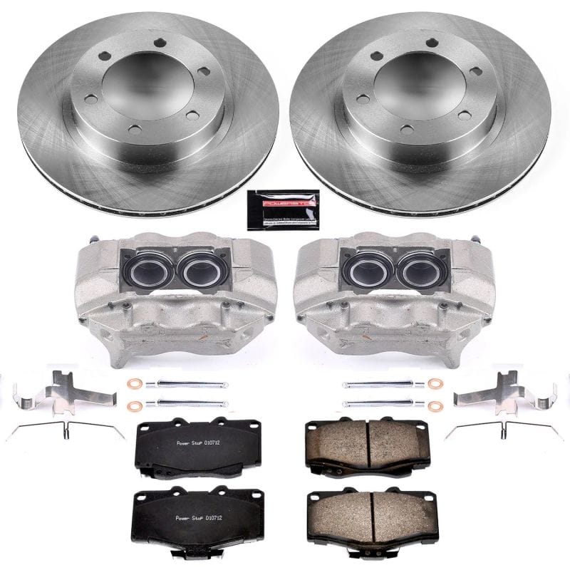 PowerStop — OE Stock Replacement Low-Dust Ceramic Brake Pad, Rotor and Caliper Kit