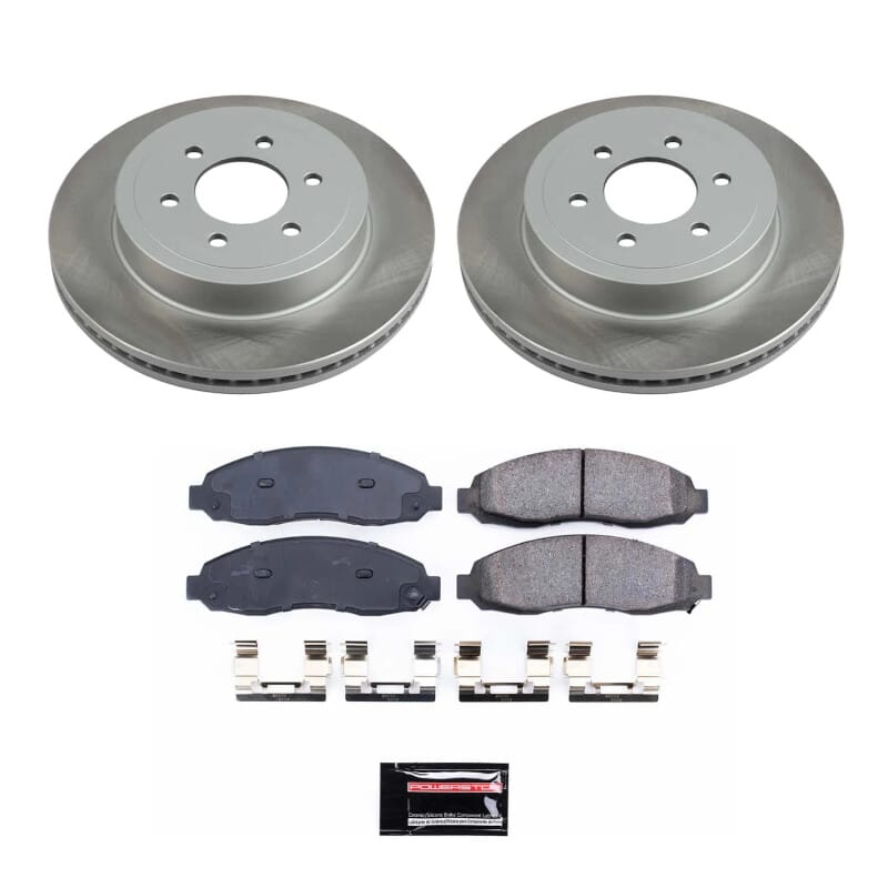 PowerStop — Semi-Coated Rotor and Low-Dust Ceramic Brake Pad Kit