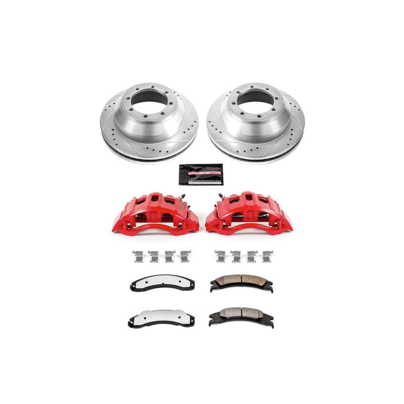 PowerStop — Z36 Truck and SUV Ceramic Brake Pad, Drilled & Slotted Rotor, and Caliper Kit