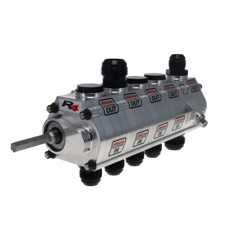 Peterson Fluid Systems — Five Stage R4 Oil Pump Left Side Mount, Male Hex Shaft With Rear Drive