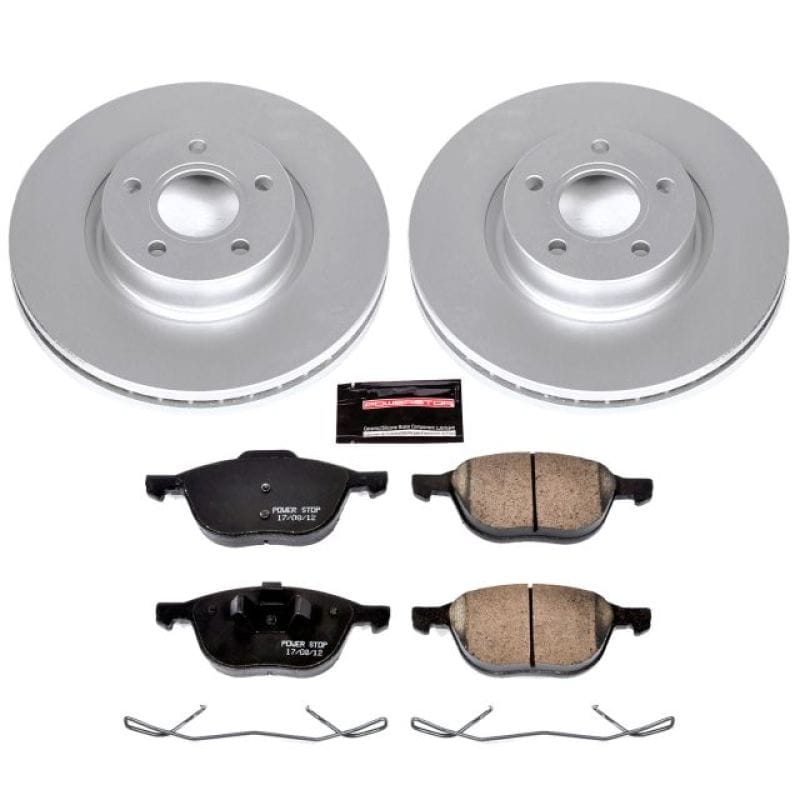 PowerStop — Genuine Geomet Coated Rotor and Carbon-Fiber Ceramic Brake Pad Kit
