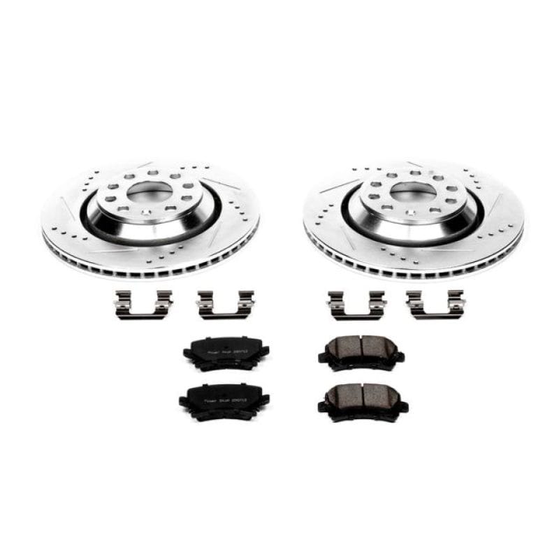 PowerStop — Z23 Daily Driver Carbon-Fiber Ceramic Brake Pad and Drilled & Slotted Rotor Kit